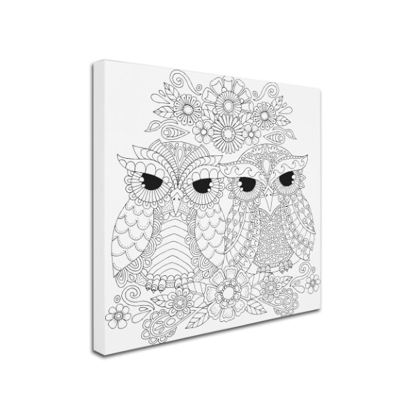 Hello Angel 'Night Owls 5' Canvas Art,35x35